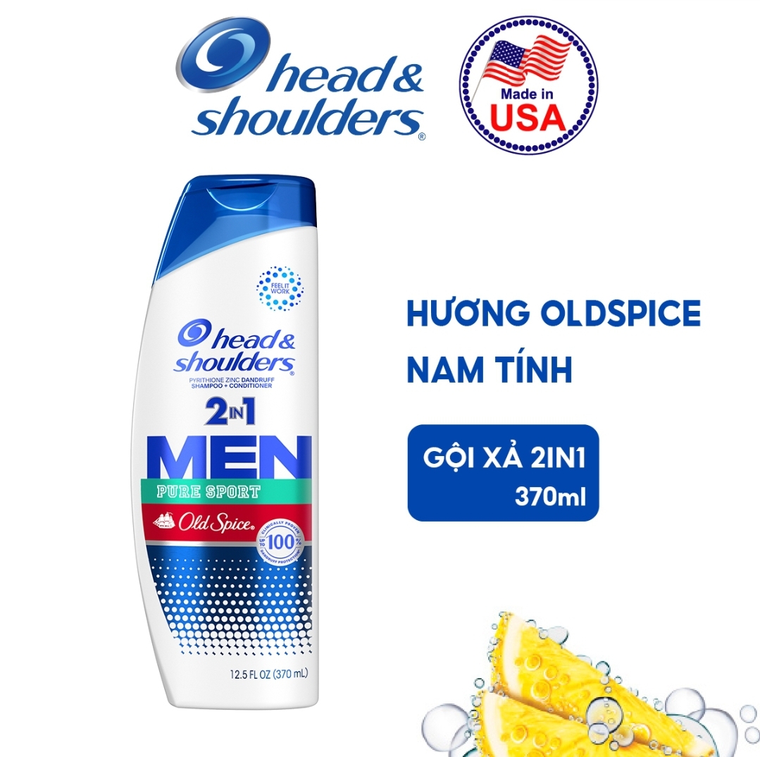 [USA] Dầu gội và xả 2IN1 Head&Shoulders Mỹ 370ml (mẫu mới)