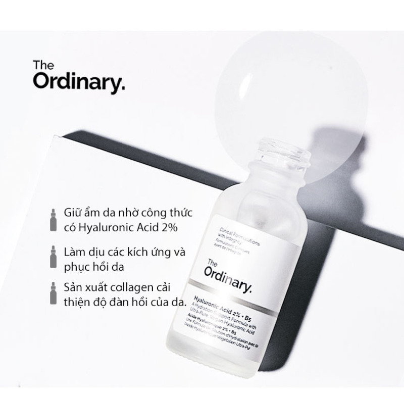 The Ordinary Hyaluronic Acid 10% + B5 Serum dưỡng ẩm chuyên sâu giúp da căng mọng Moisturizing Skin Care Firming Serum 30ml giá rẻ