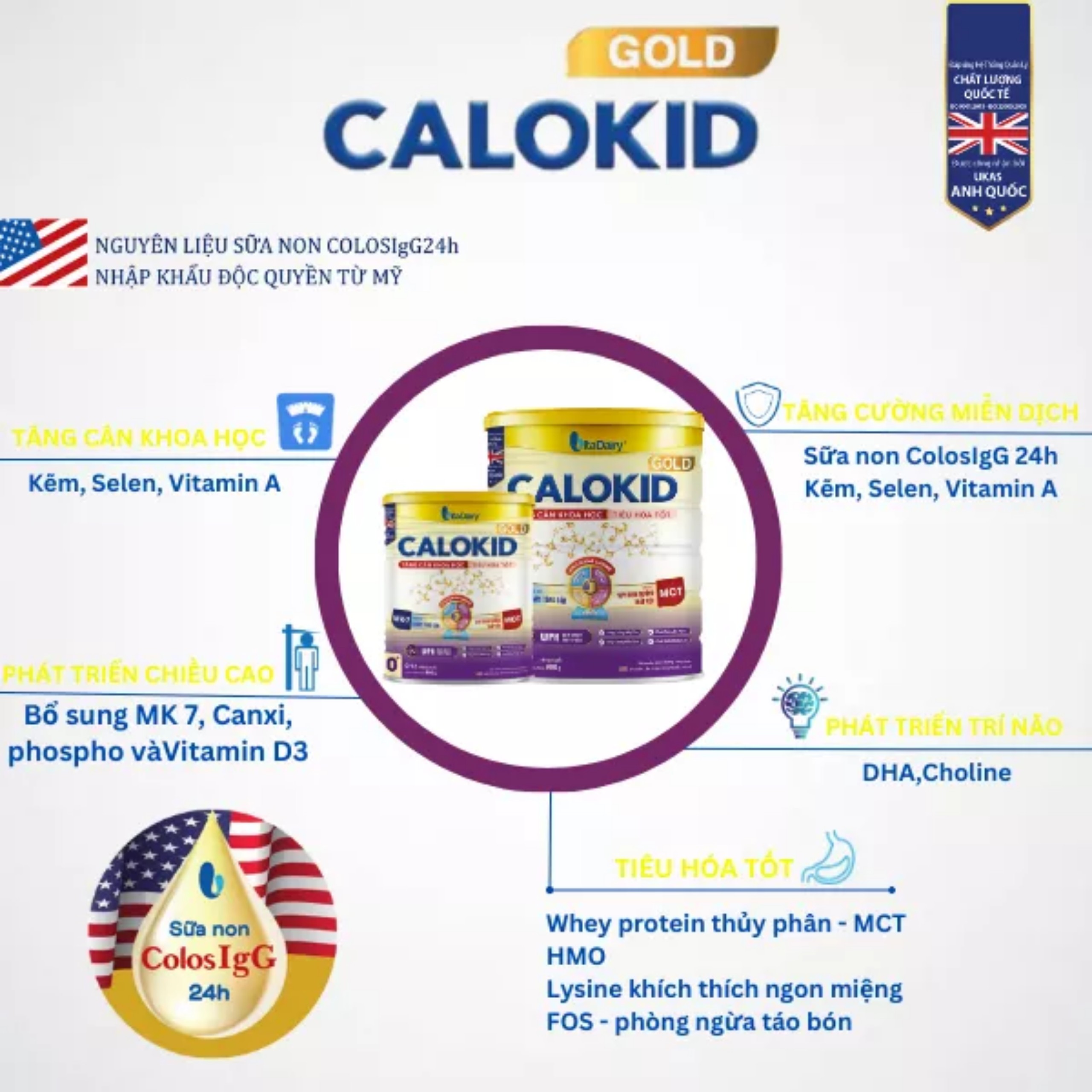 (Quét Mã QR - TL Đổi Quà) COMBO 4 LON Sữa Bột Calokid Gold 0+ 900g.