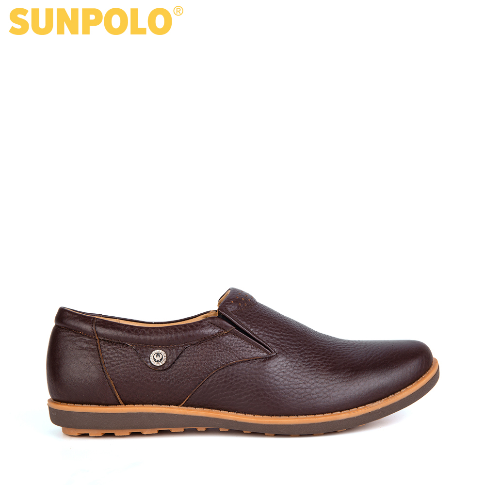 Giày Nam Da Bò SUNPOLO SUMU01 (Đen, Nâu)