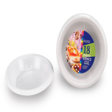 Chén nhựa trắng 17.5cm 18 cái Uncle Bills OD0041