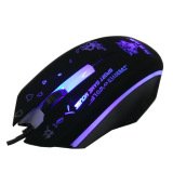 Chuột chơi game có dây và đèn led Mouse gaming SCH-02X5 ĐM (Đen)