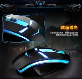 Chuột chơi game có đèn led và dây Protab Magic Mouse SCH-02X5 (Đen phối xanh)
