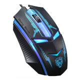 Chuột chơi game có đèn led và dây Protab Magic Mouse SCH-02X5 (Đen phối xanh)