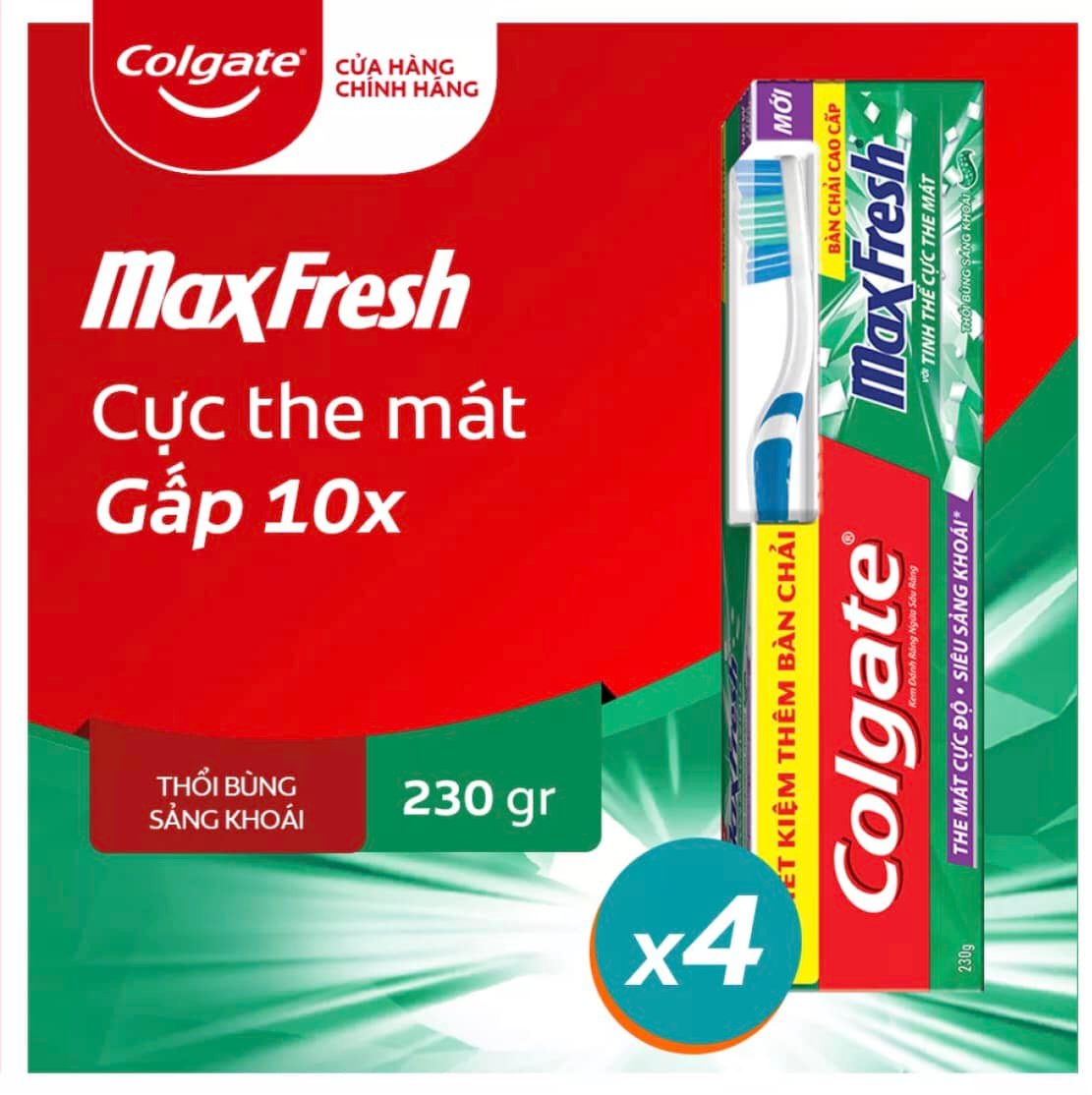 Kem đánh răng Colgate Maxfresh Thái Lan 230g ( tặng kèm bàn chải)