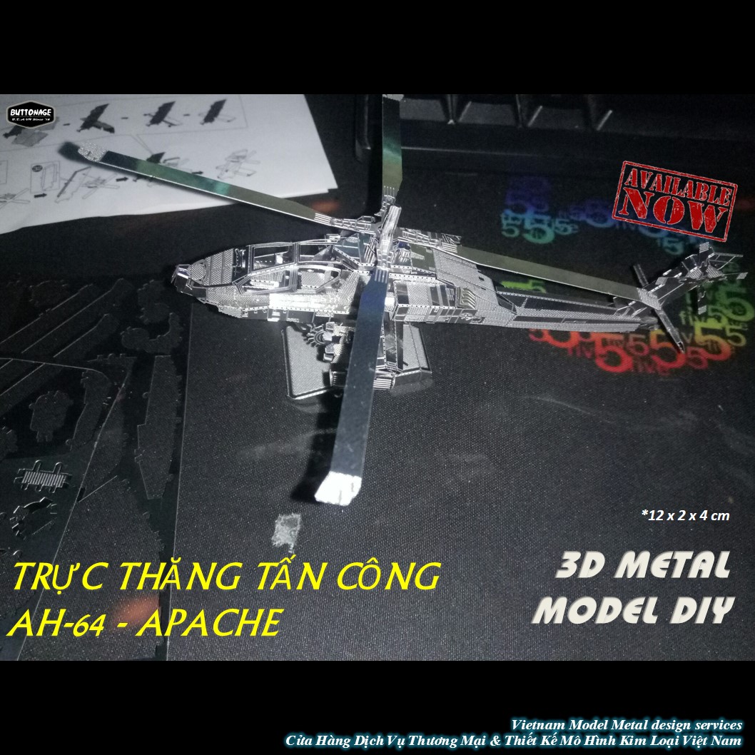 Mô Hình Lắp Ráp 3d Seri Trực Thăng (Kim loại lắp ghép 3D)