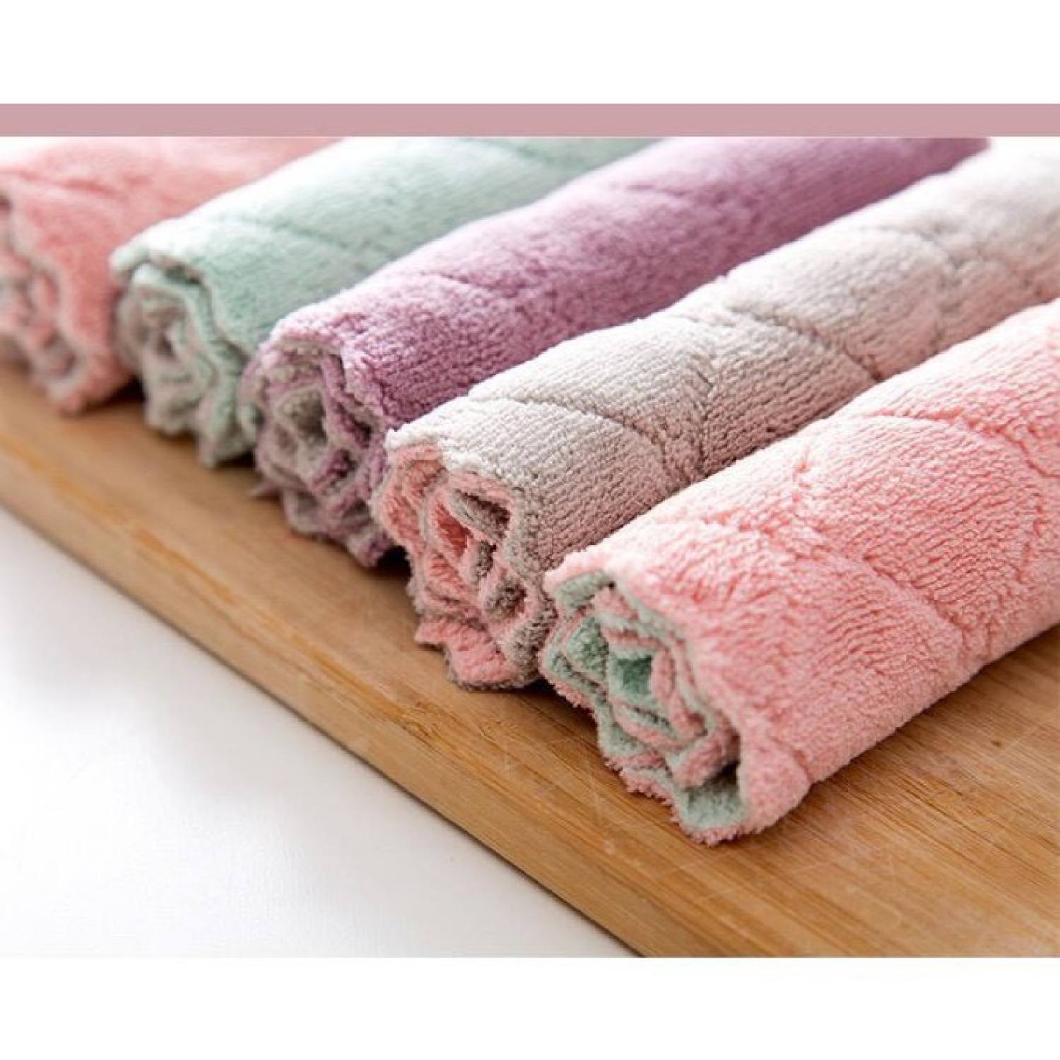 Khăn Lau 2 mặt thấm hút nước đa năng nhỏ gọn ( 10 chiếc)