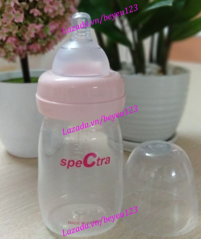 BÌNH SỮA PP CỔ RỘNG SPECTRA 160ML núm ti size S - Spectra (Made in Korea) (Cho Bé từ 0 đến 4 tháng)