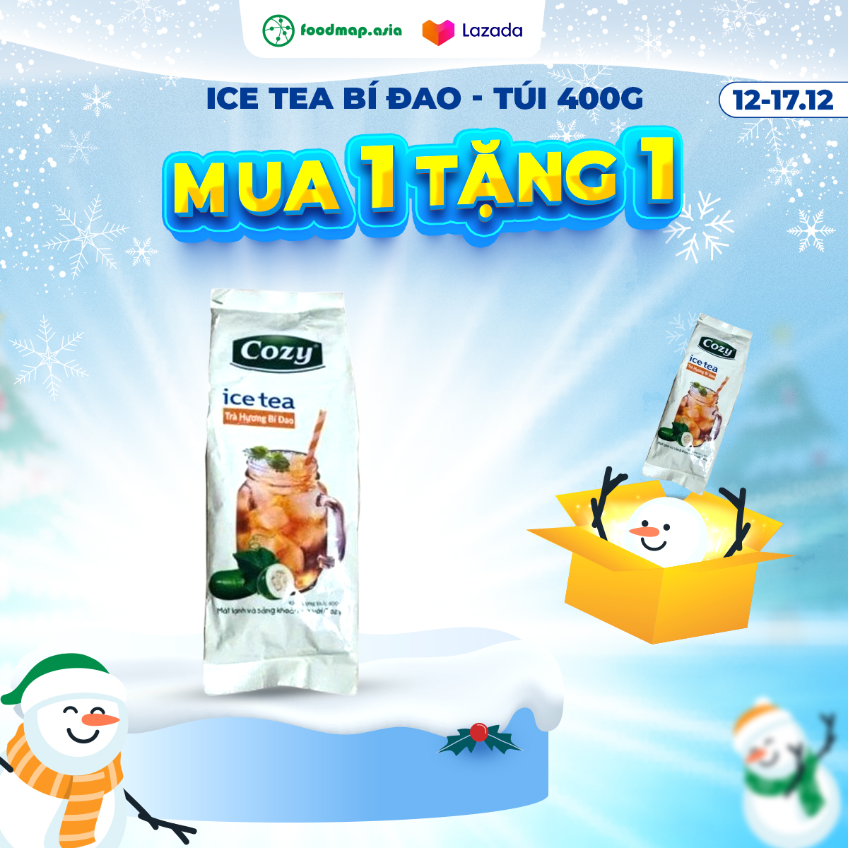 Trà Icetea  Bí Đao - Túi 400G - Cozy