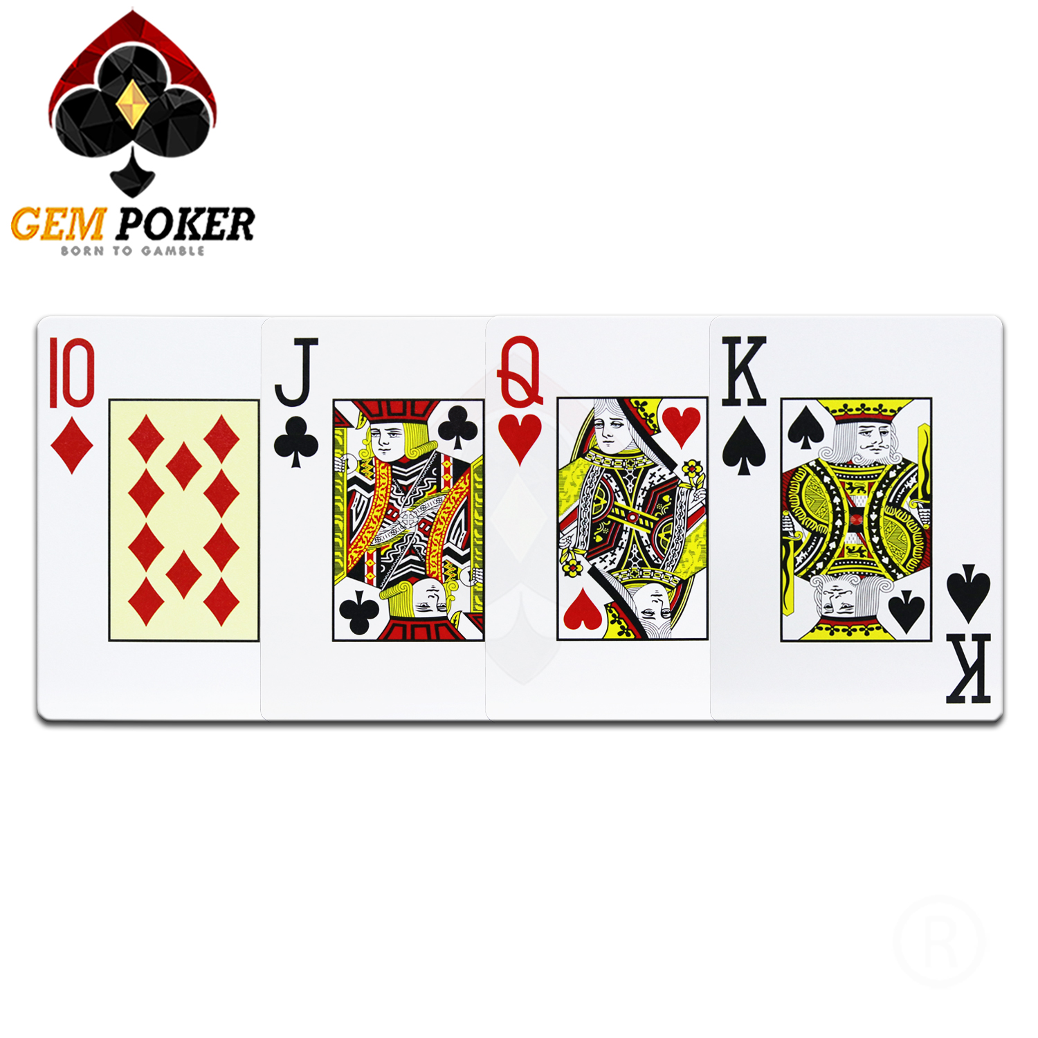 BÀI GEM POKER ONYX & MUSTARD 100% PLASTIC