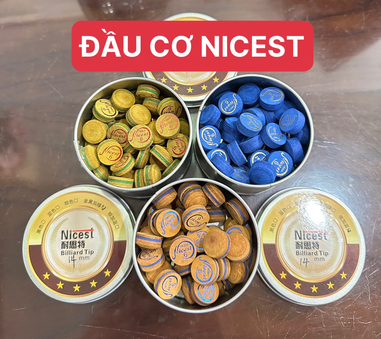 Đầu cơ bida Nicest 14mm độ cứng M - giá 48k/c