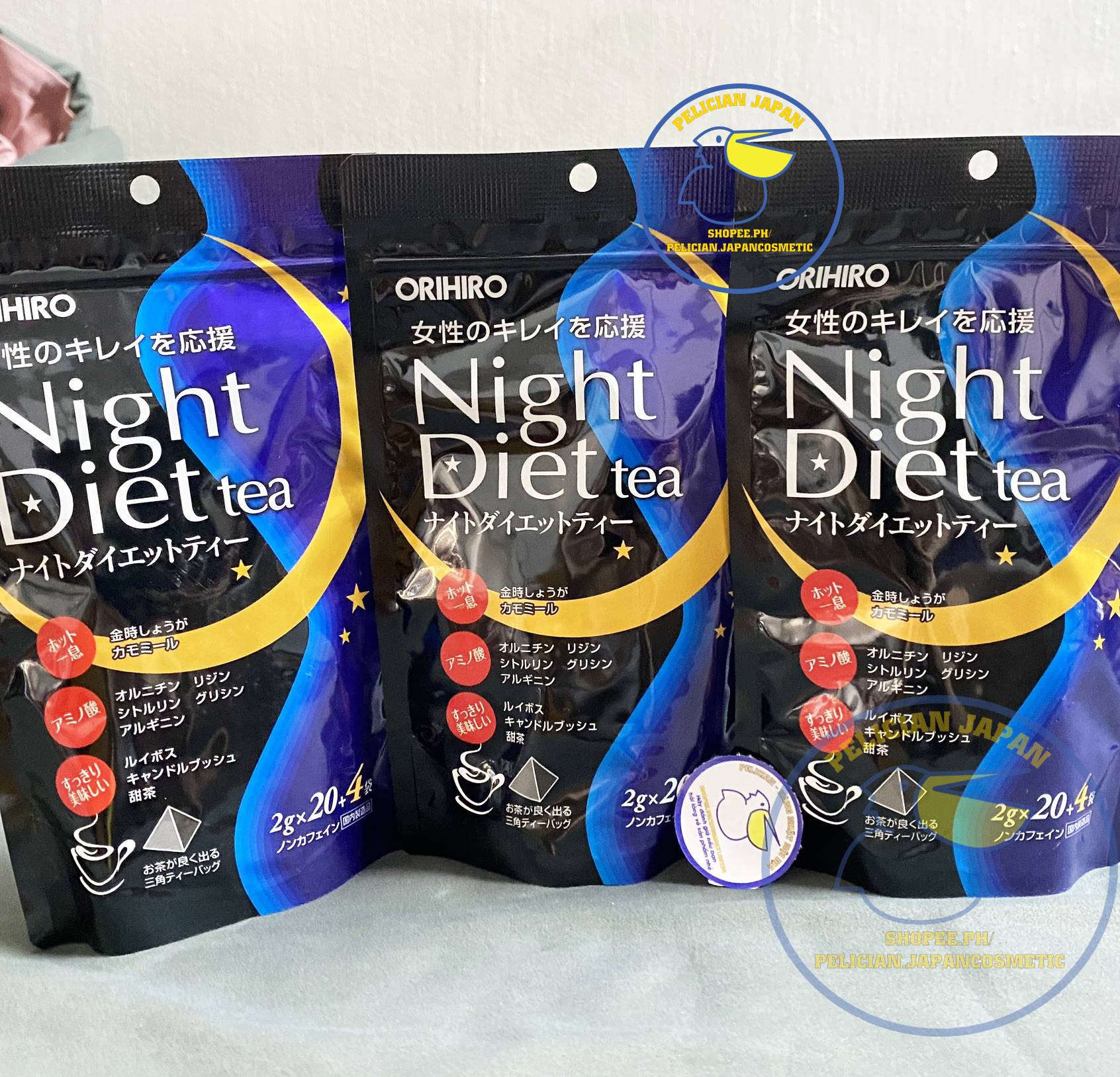 [HCM]TRÀ GIẢM CÂN ORIHIRO NIGHT DIET TEA  24 GÓI