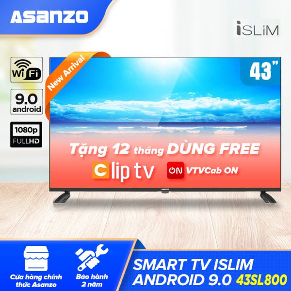 Bảng giá Smart Tivi iSLIM PRO 43 inch Kết Nối Internet Full HD Asanzo 43SL800 (Android 9.0- Google Play Store - Youtube - Chromecast - Bluetooth) - Hàng chính hãng bảo hành 2 năm