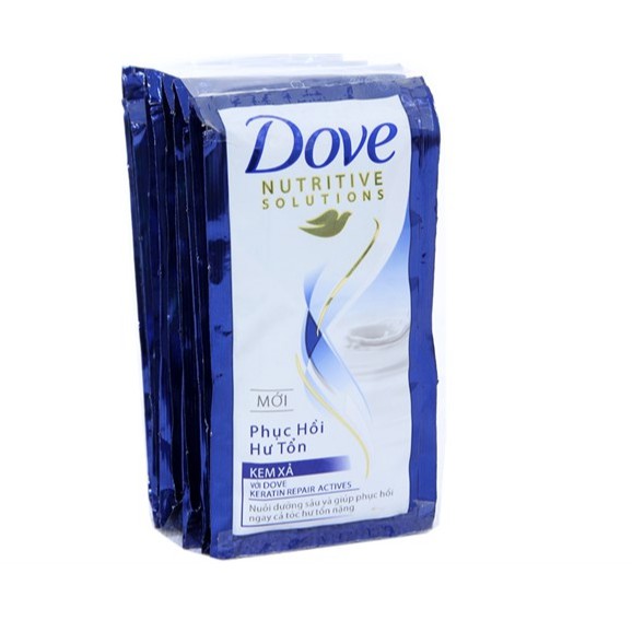 Dây 10 gói dầu gội/xả Dove 6g