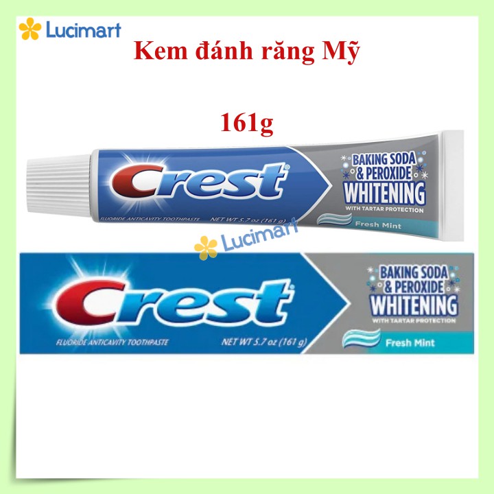Kem đánh răng Crest Baking Soda & Peroxide Whitening hàng Mỹ