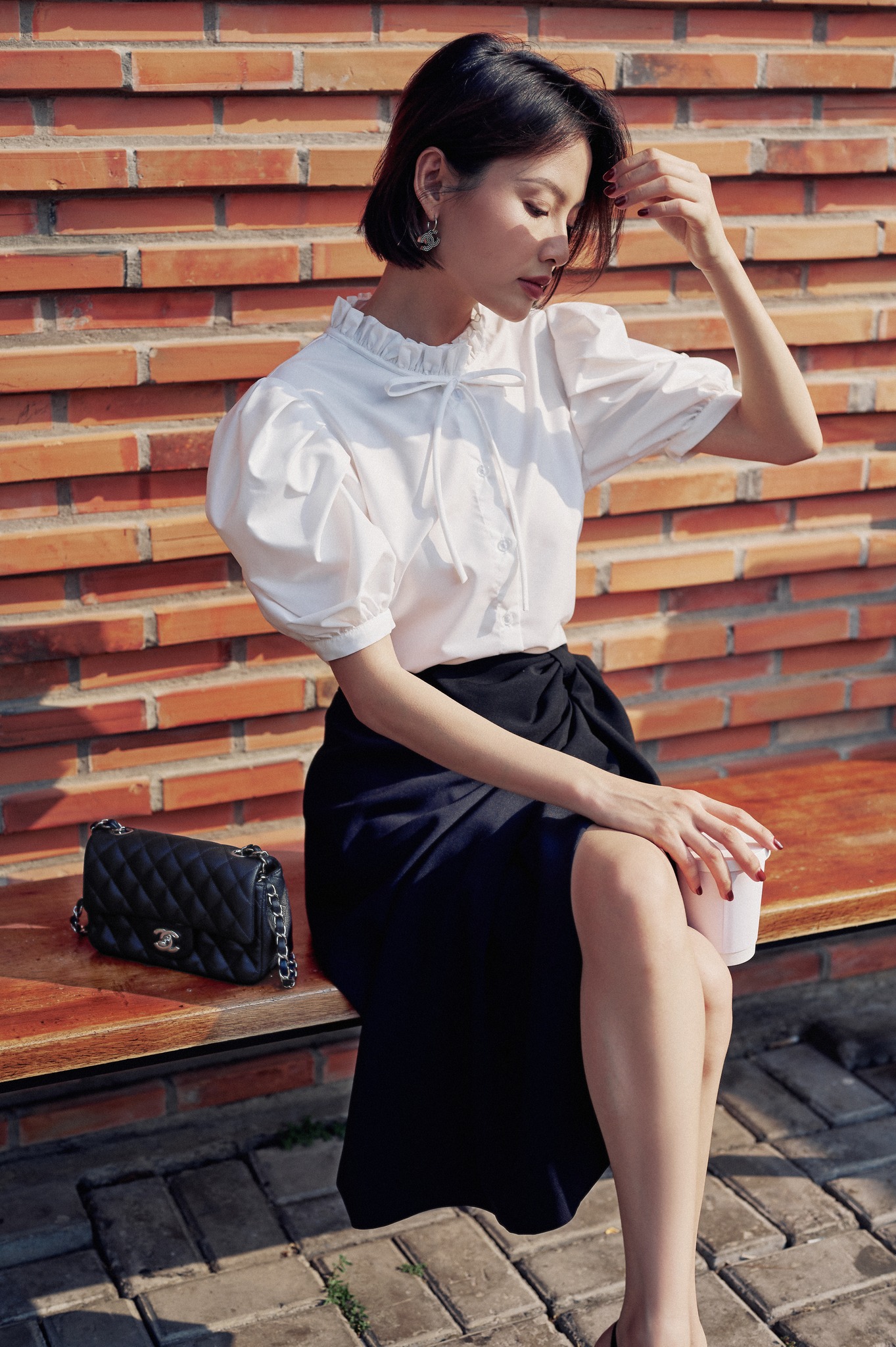 HUONG BOUTIQUE Áo sơ mi cotton lụa nữ BSSM15