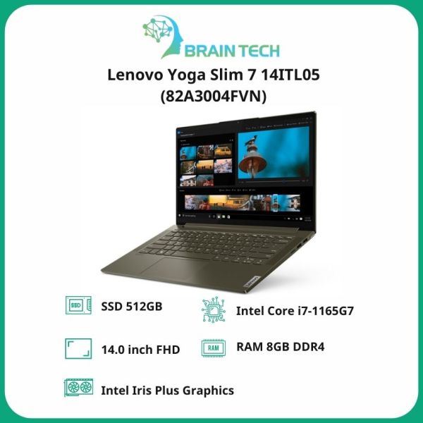 Bảng giá [Freeship] Laptop Lenovo Yoga Slim 7 14ITL05 14inch FHD (82A3004FVN)/ Dark Moss/ Core i7-1165G7/ RAM 8GB DDR4/ 512GB SSD/ 4 Cell/ Win 10H/ 2 Years -Braintech- BR116 Hàng Chính Hãng, Mỏng Nhẹ, Cấu Hình Ổn Định Dùng Cho Văn Phòng, Thiết Kế Phong Vũ