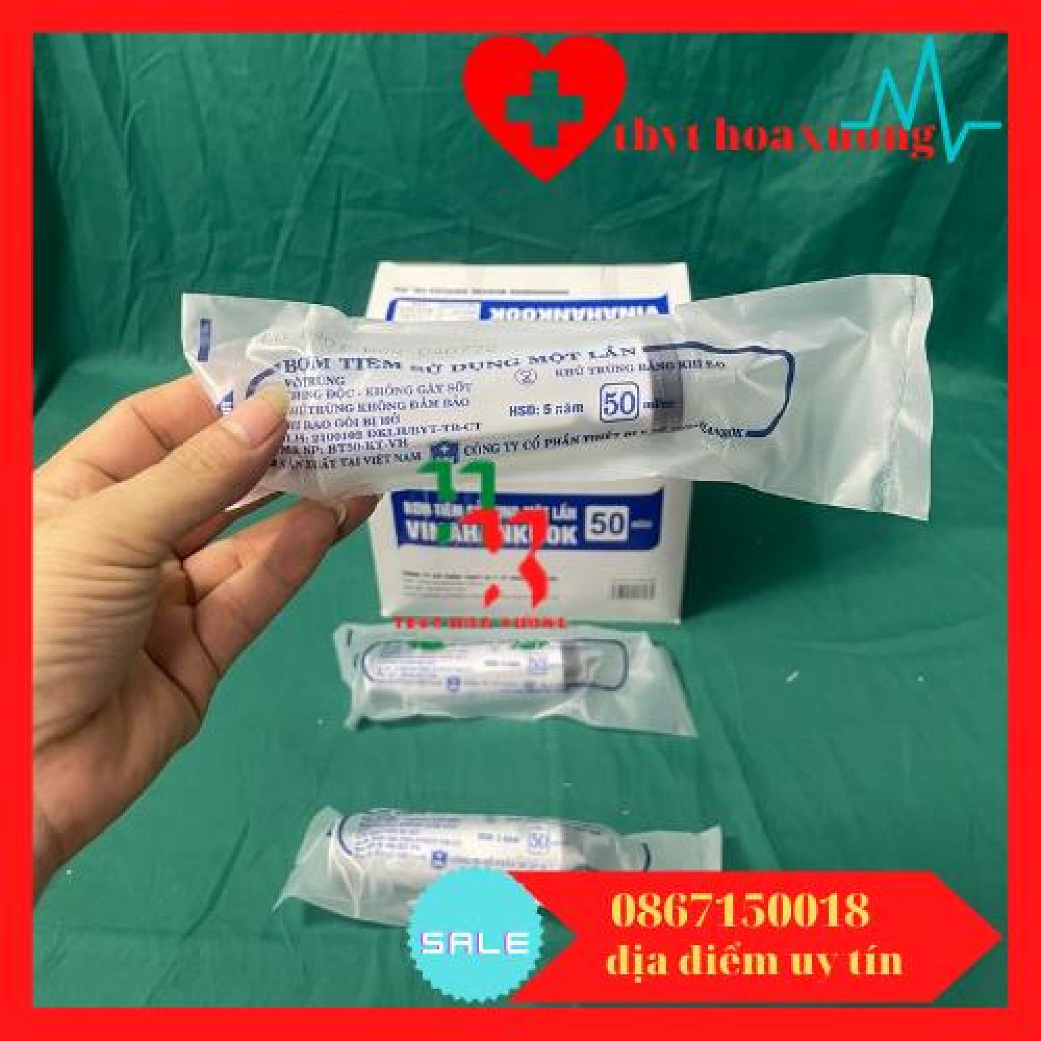 Bơm tiêm 1 lần Vinahankook 50ml
