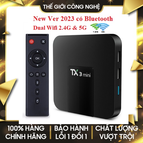 Android Tivi box Tx3 mini Ram 2GB Rom 16Gb  - Android 10 New Version 2024 có Bluetooth