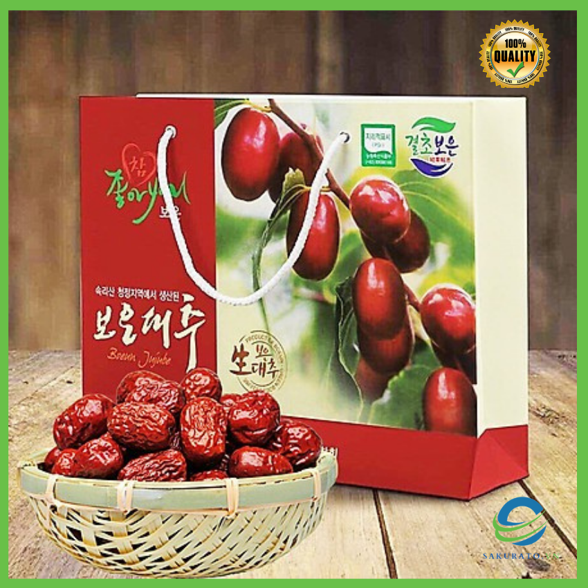 Táo đỏ Hàn Quốc sấy khô Loại 1 (Tặng kèm túi)