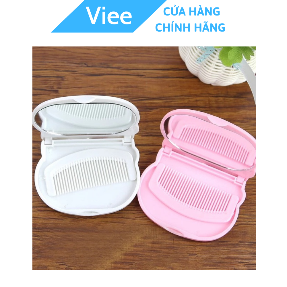 Gương bỏ túi mini kèm lược Hello Kitty (giao màu ngẫu nhiên)