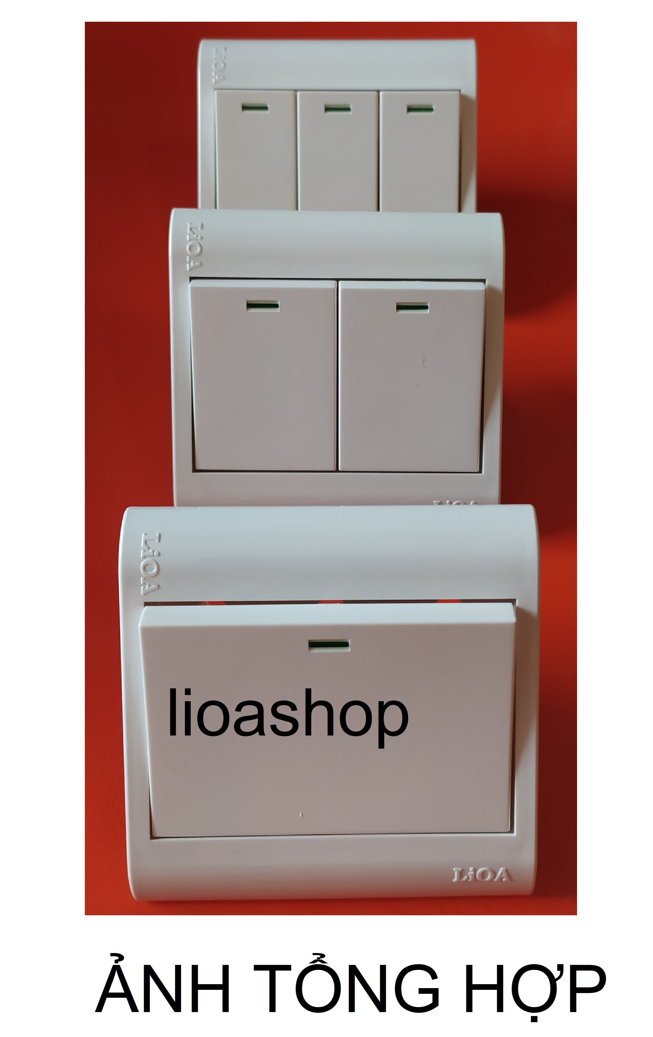 CÔNG TẮC ĐÔI 1 CHIỀU VÀ 2 CHIỀU LiOA PHÍM TO- HÌNH VUÔNG