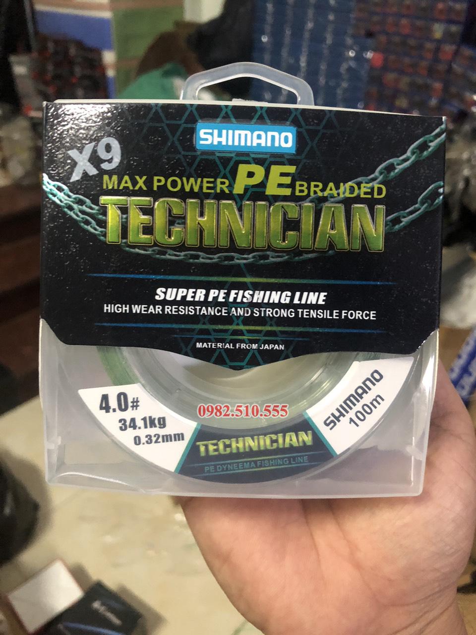 Dù X9 PE Shimano Technician - Dài 100m Nhật Bản 2019