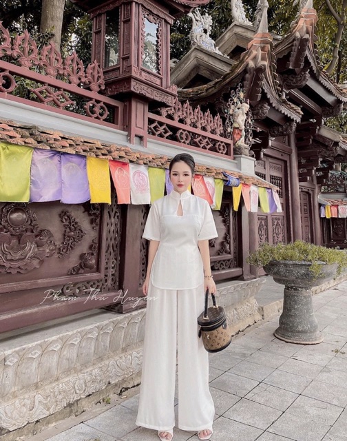 [HCM]SET ĐỒ LAM ĐI CHÙA PHỐI HOA