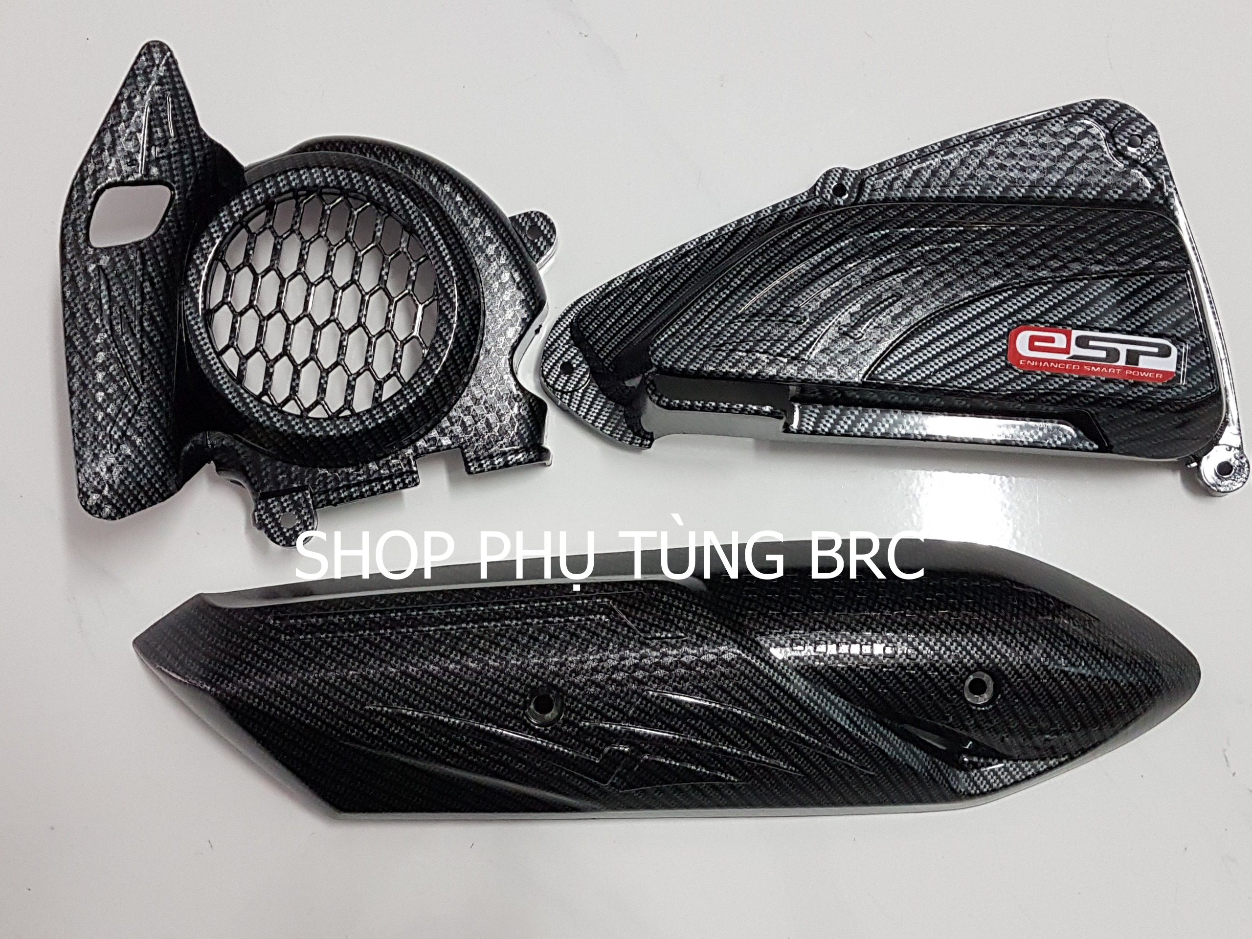 Combo 3 món ốp trang trí phủ cacbon dùng cho tất cả các phiên bản xe VISION 2021 trở lên