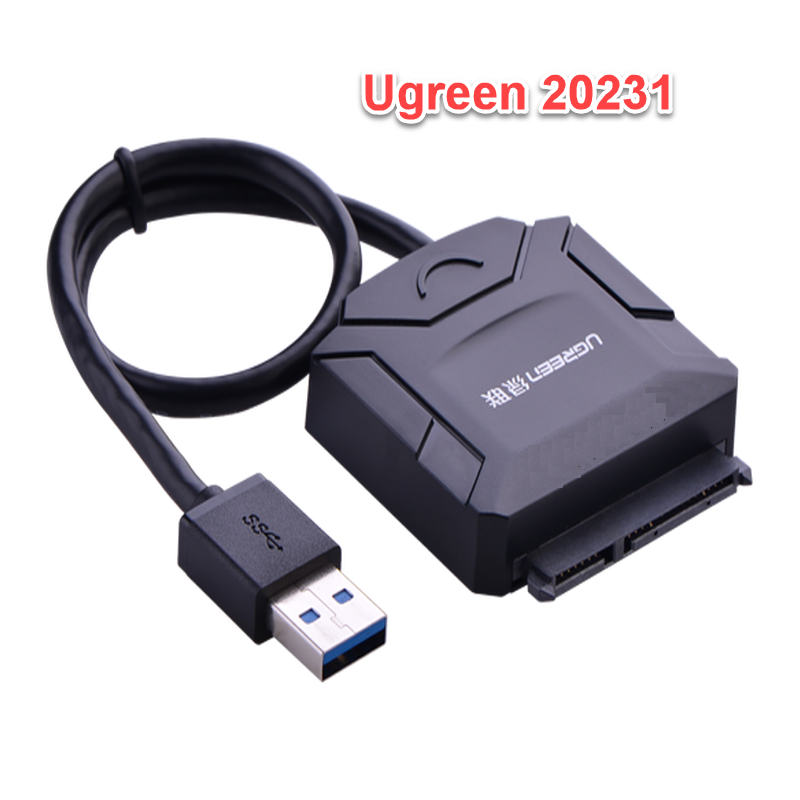 Cáp USB 3.0 to Sata converter UGREEN UG-20231 có nguồn 12V/2A chất lượng cao