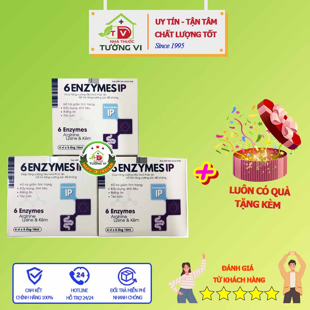 6 Enzymes IP – Giúp tăng cường tiêu hóa, tăng sức đề kháng