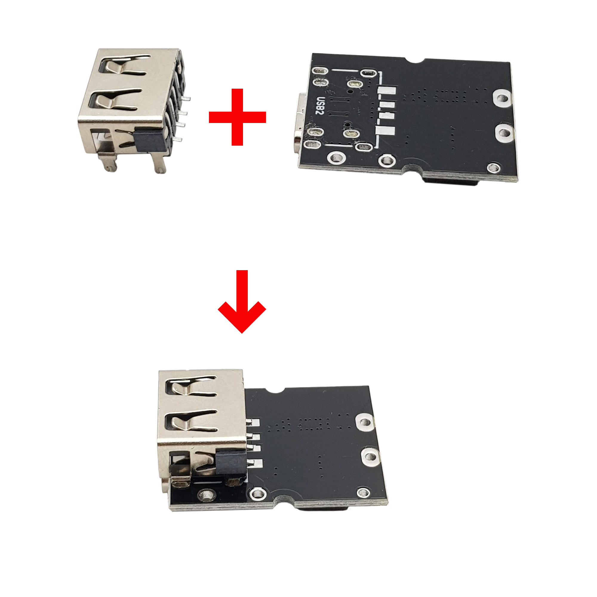 Mạch Sạc Xả Pin 18650 cổng Type C có đèn báo