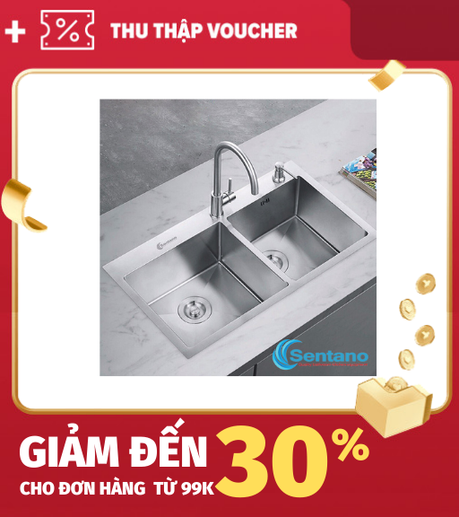 [SALE RẺ][GIÁ SIÊU RẺ] Chậu rửa chén đúc liền khối inox sus304 (8245 CÂN) tặng bộ xả chống hôi ,vòi rửa chén NL STN-403 và bình xà bông