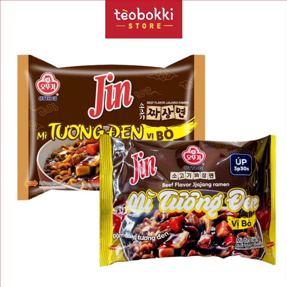 Mì Jin tương đen vị bò Ottogi 65g, 135g