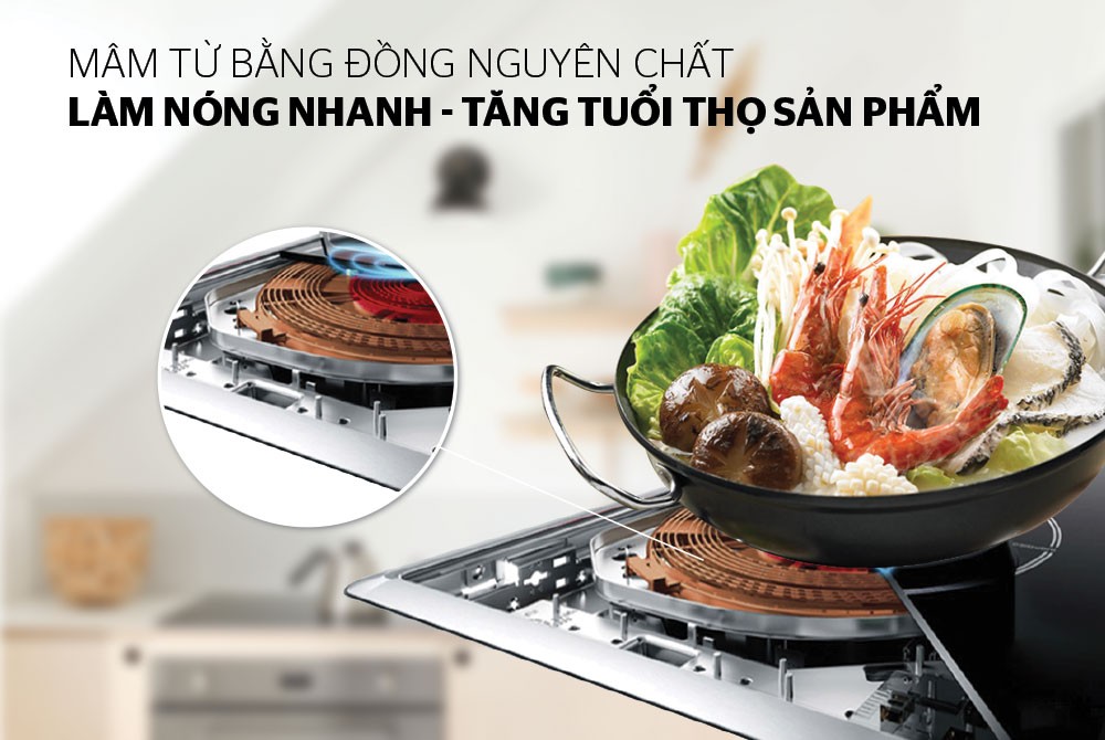 [HCM]Bếp điện từ cơ Sunhouse SHD6149 (tặng kèm nồi inox)