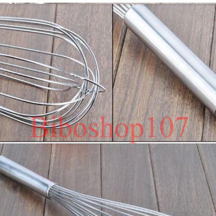 Phới lồng đánh trứng inox 25cm (dụng cụ đánh trứng cầm tay)