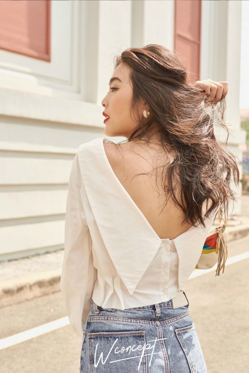 [HCM]Áo Lụa Cổ Sơ Mi Ngược TULO (TRẮNG)