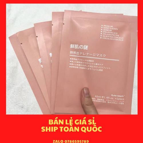 5 miếng Mặt nạ nhau thai cừu Nhật Bản Rwine Beauty Stem Cell Placenta Mask