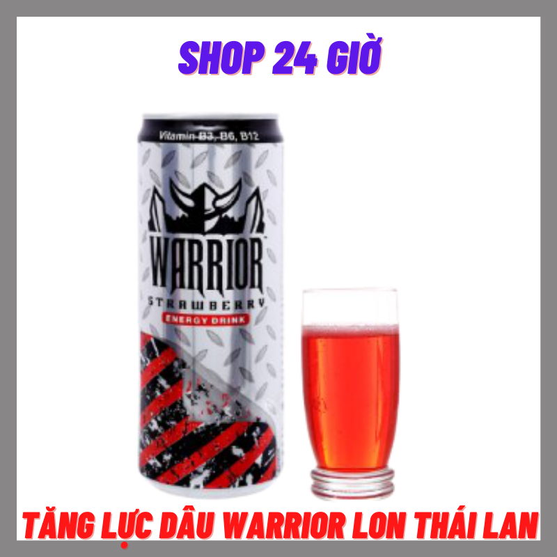 [ GIAO HCM ] Nước Ngọt Warrior Dâu 1 Lốc 6 Lon