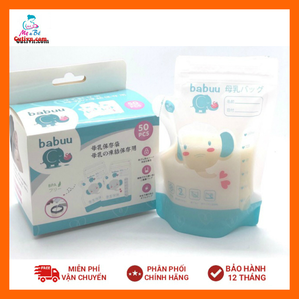 Túi trữ sữa có vòi Babuu Baby Nhật Bản dung tích 250ml