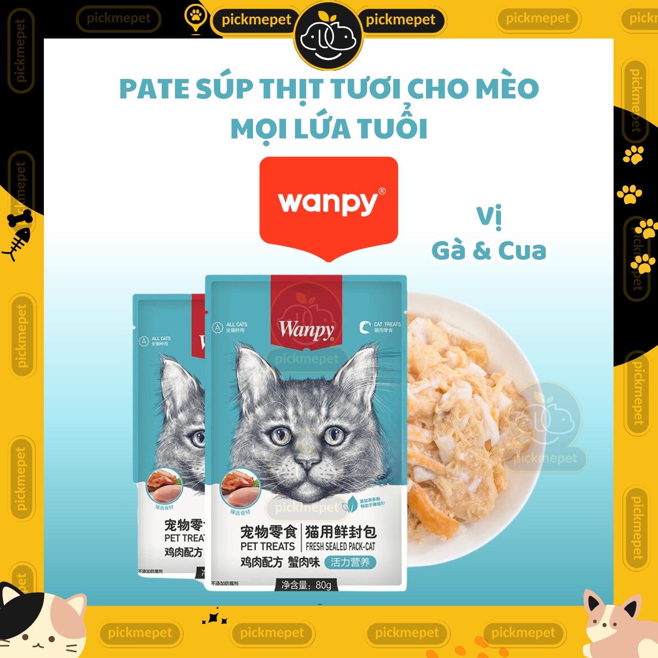 Wanpy Fresh Meat Soup Pate for Cats of All Ages 80g
