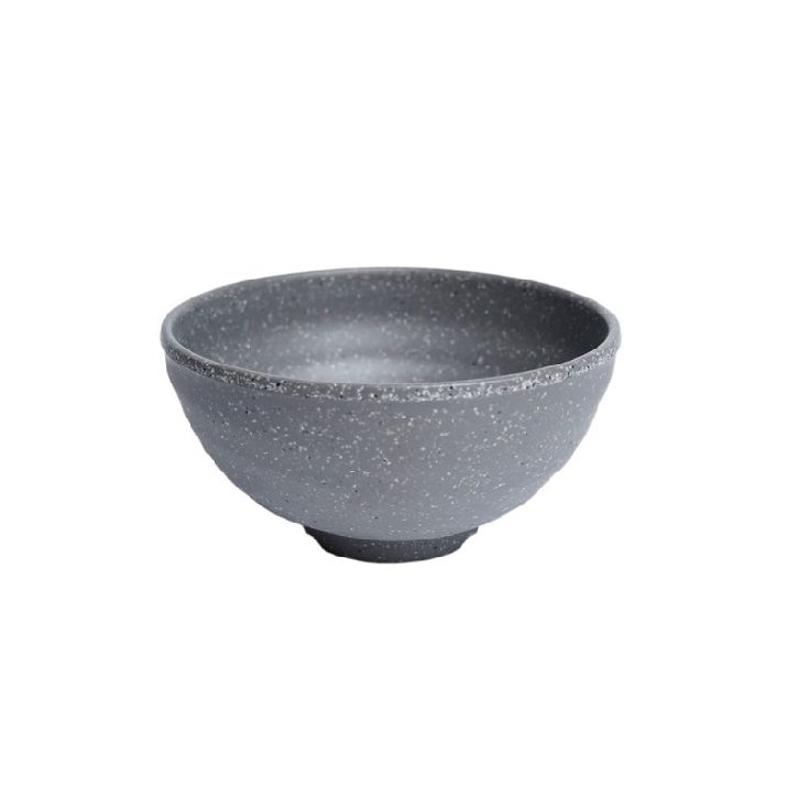 Combo 10 chén cơm CO15N nhựa melamine nhám đen (Fataco)