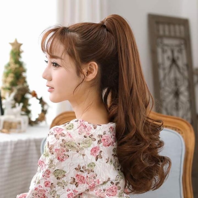 Tóc Giả Ngoặm Ngoặm Xoăn Đuôi Dài N40