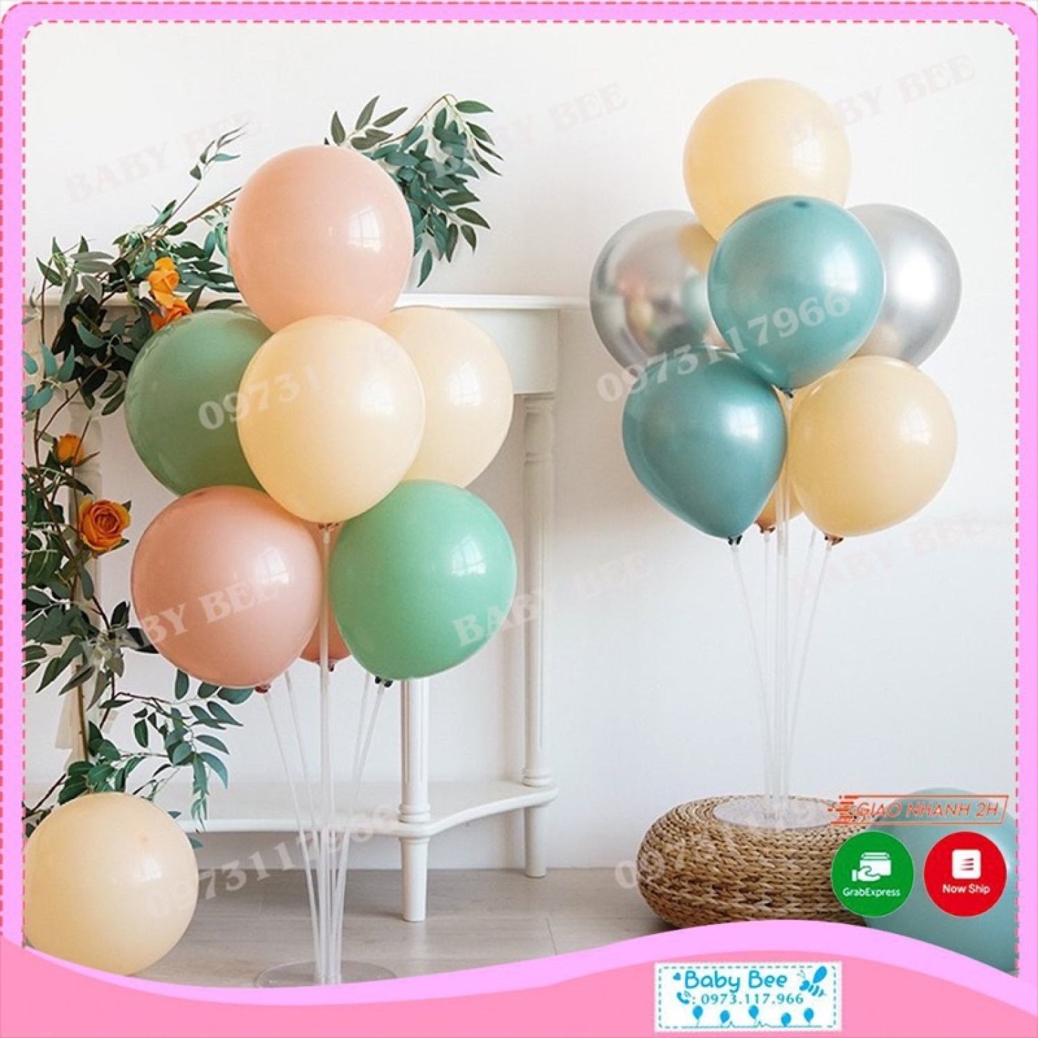 Trụ bóng mika bóng bay 70cm 7 nhánh