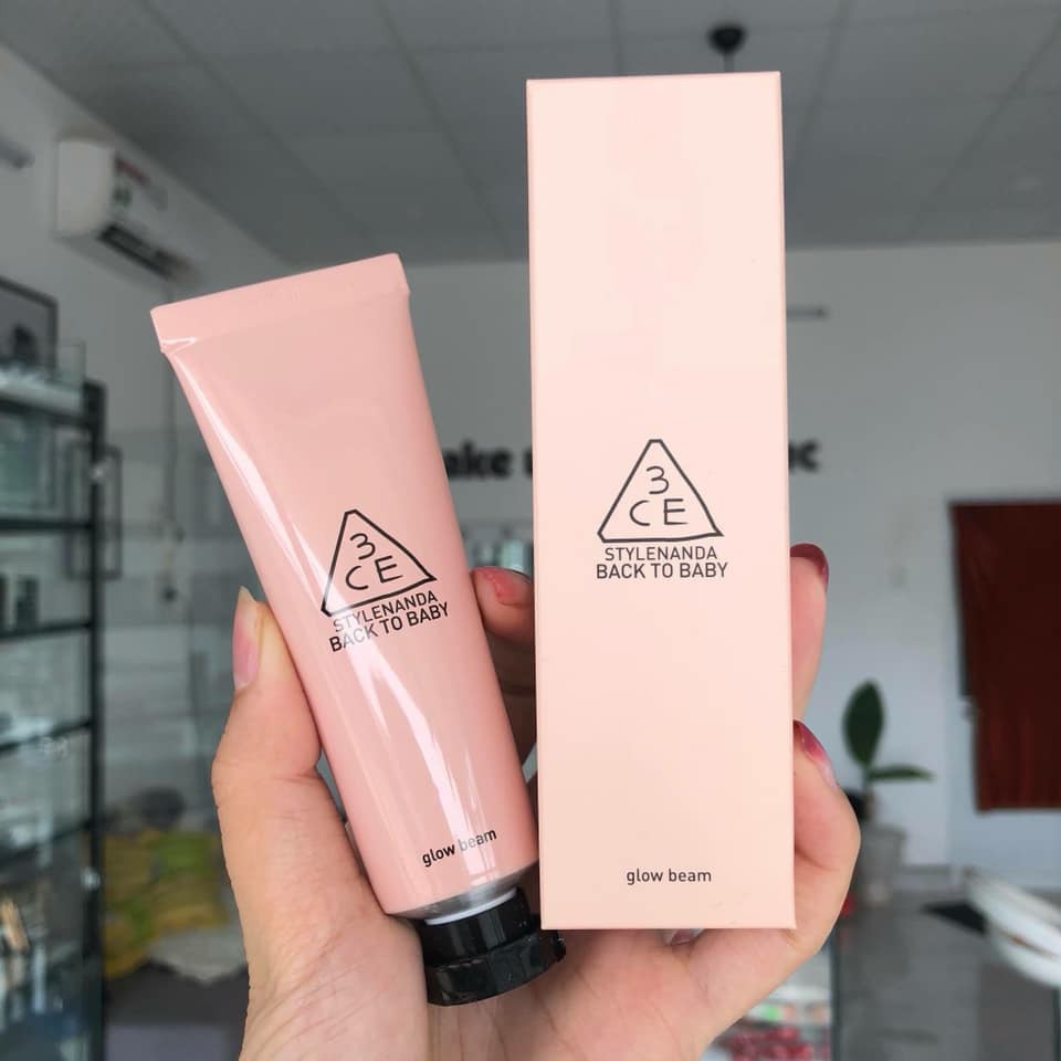 Kem Lót 3CE Back To Baby Glow Beam 30ml