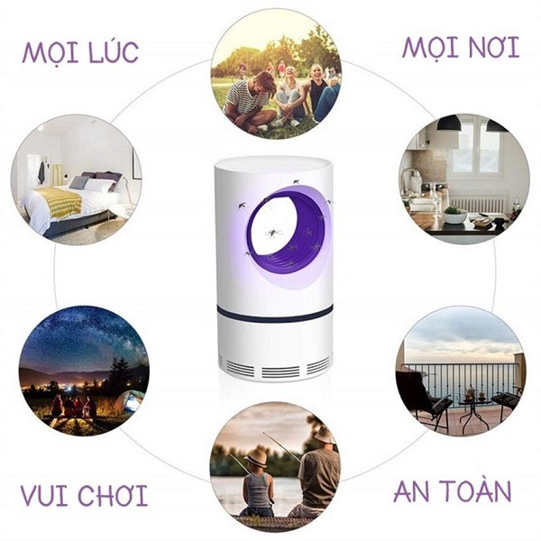 Vastar Đèn Diệt Muỗi UV Diệt Côn Trùng Điện USB Bug Zapper - INTL