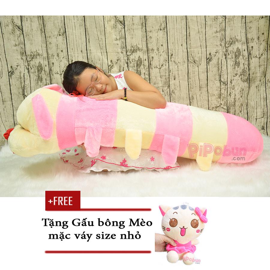 [HCM]Gối ôm Sâu Hồng siêu bự size XXL (1m2) Pipobun - HappyLive Shop