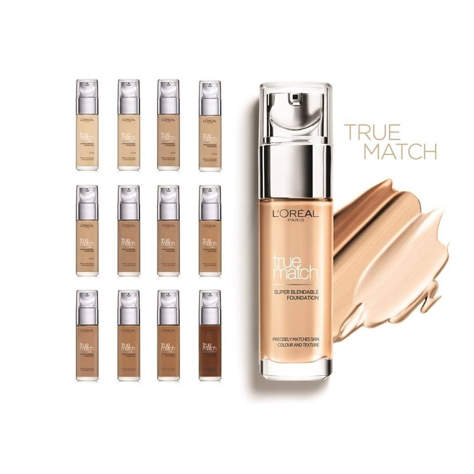 [HCM]Kem nền mịn da dạng lỏng Loreal Paris True match Liquid Foundation 30ml