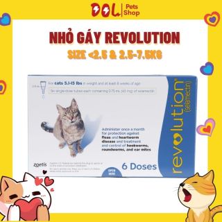Giá sỉHộp 3 Tuýp Nhỏ gáy Revolution cho mèo trị ve rận bọ chét và giun tròn thumbnail