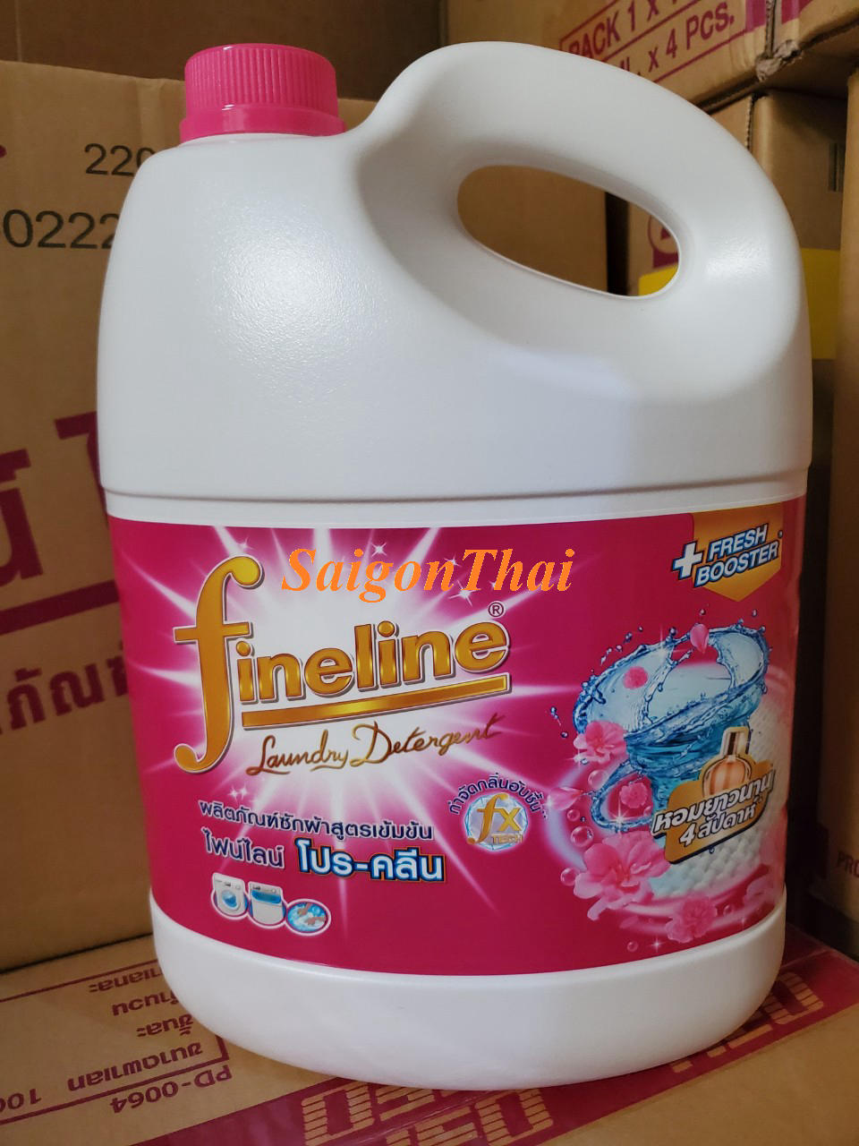 (SGT) Nước giặt xã FINELINE (3 màu HỒNG) - Can 3 Lít Thái Lan